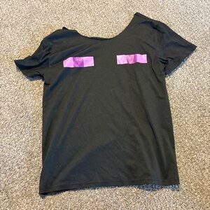 Minecraft Black Graphic Tee Off The Shoulder